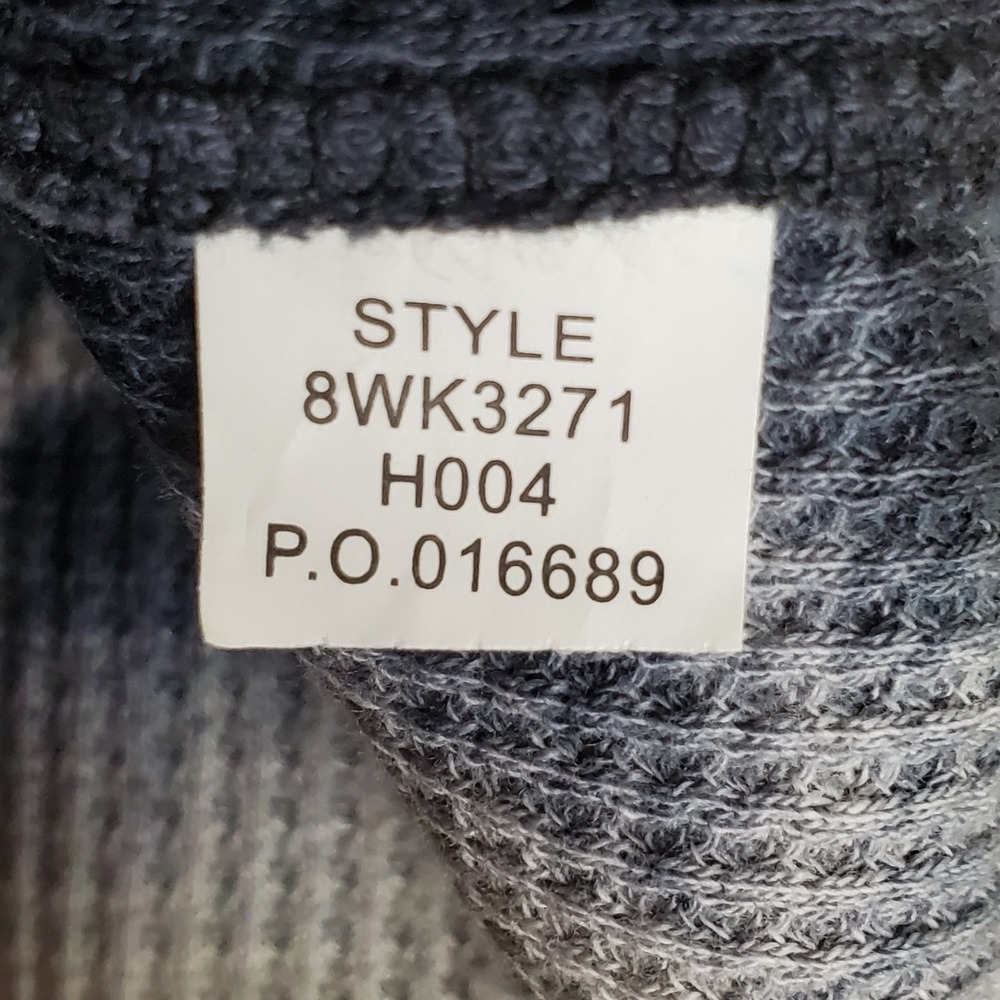 Y2K 90's Lucky Brand Tie Dye Waffle Knit Thermal Rhinestone Velvet Cross Medium - Picture 6 of 7